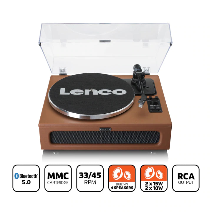 Lenco LS-430 Bluetooth skivspelare (brun)
