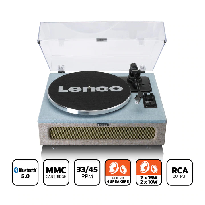 Lenco LS-440 Bluetooth skivspelare (blå/beige)