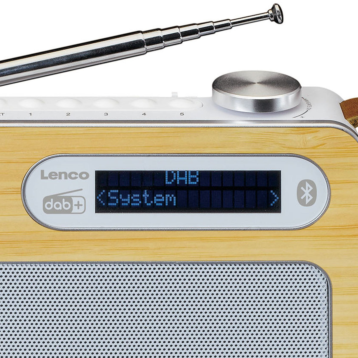 Lenco PDR-040 DAB+ Radio (bambu/vit)