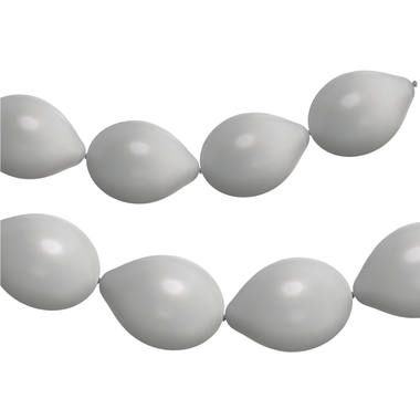 Länkballonger för Garland 8 st. (Mønestøv Silver, 33cm)