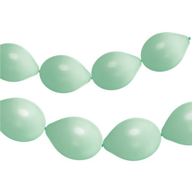 Länkballonger för Garland 8 st. (Matt pulverpistasch, 33 cm)