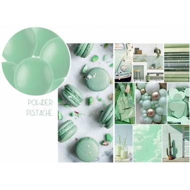 Länkballonger för Garland 8 st. (Matt pulverpistasch, 33 cm)