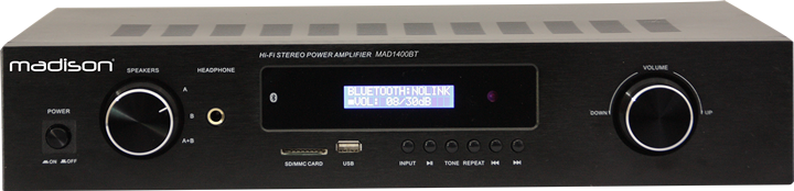 Madison HI-FI stereoförstärkare (svart, 2x100W)