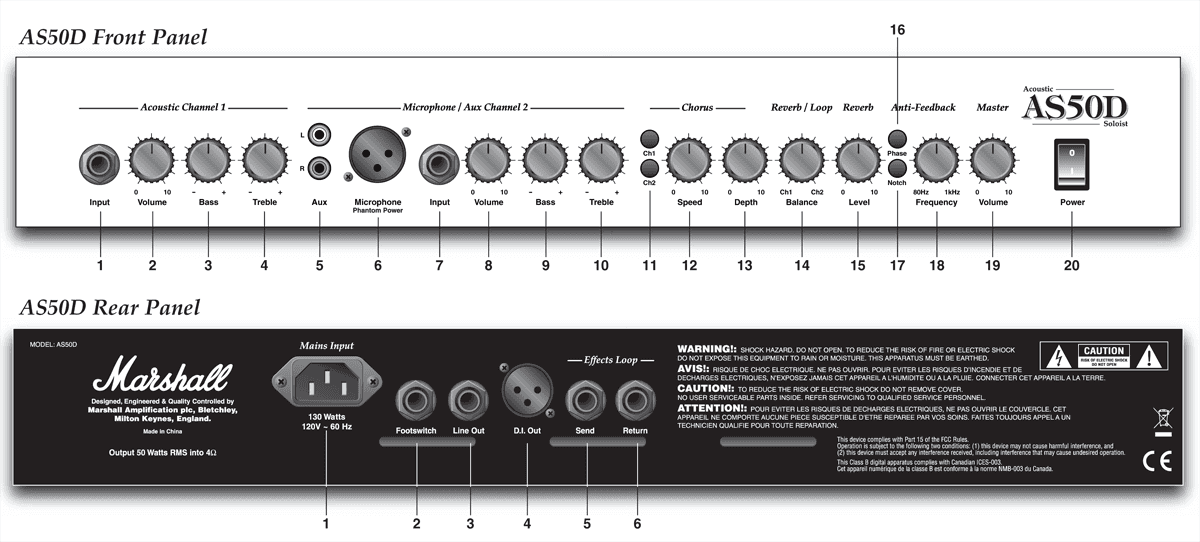 Marshall AS50D akustisk gitarrförstärkare