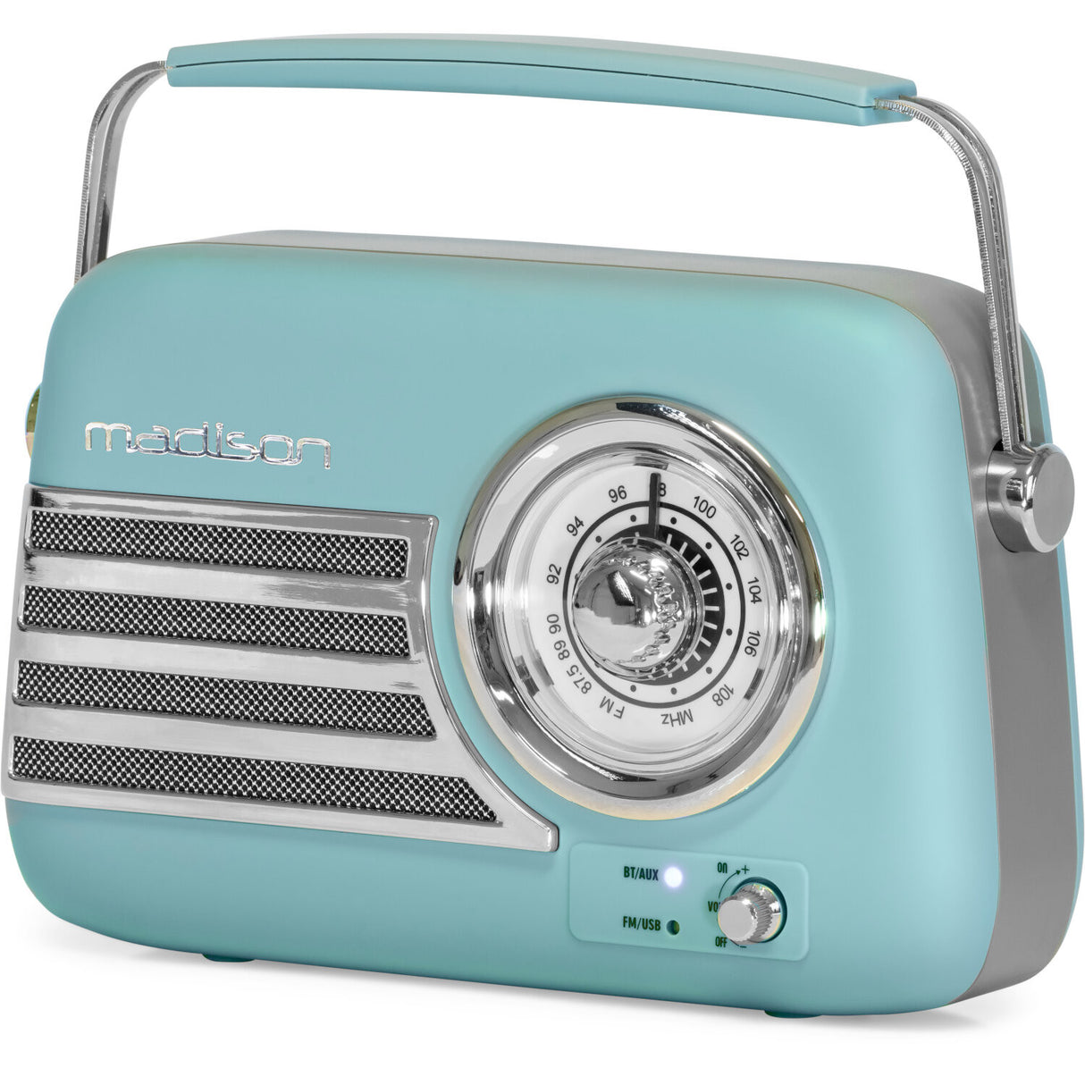 Madison Retro Radio med Bluetooth och FM (mattblå)