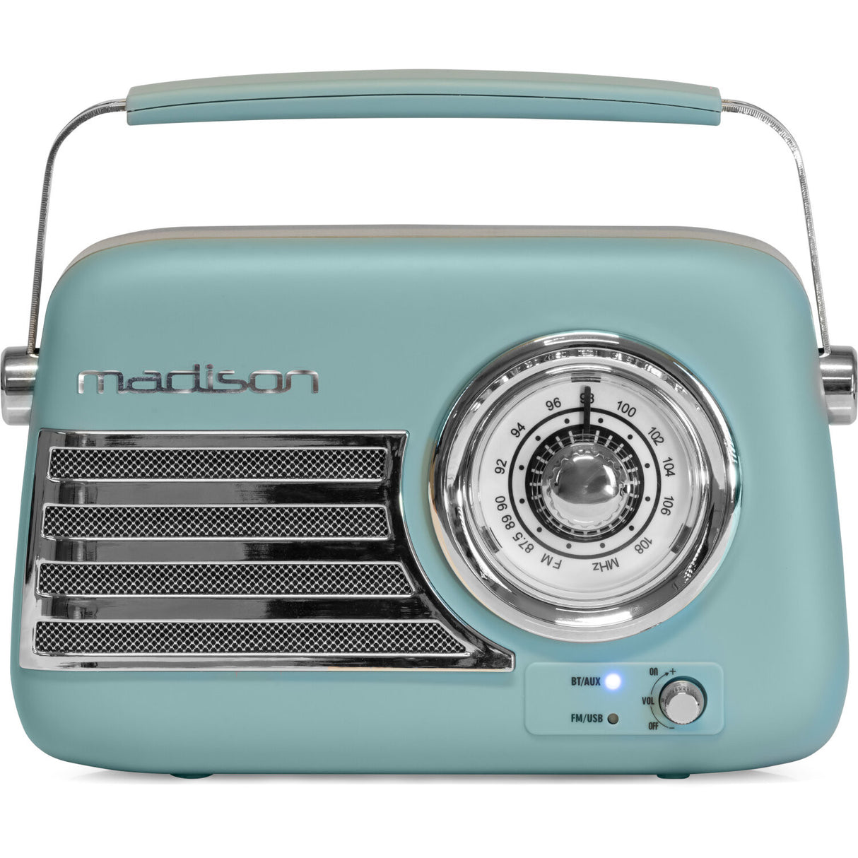 Madison Retro Radio med Bluetooth och FM (mattblå)