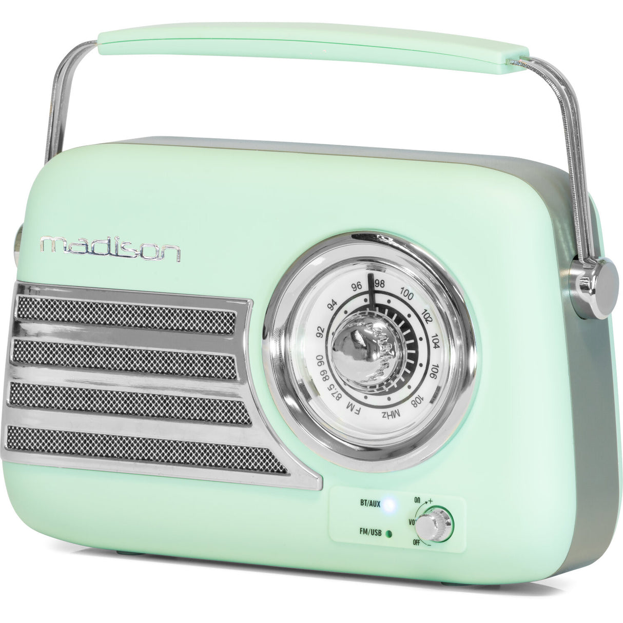 Madison Retro Radio med Bluetooth och FM (Matte Mint)