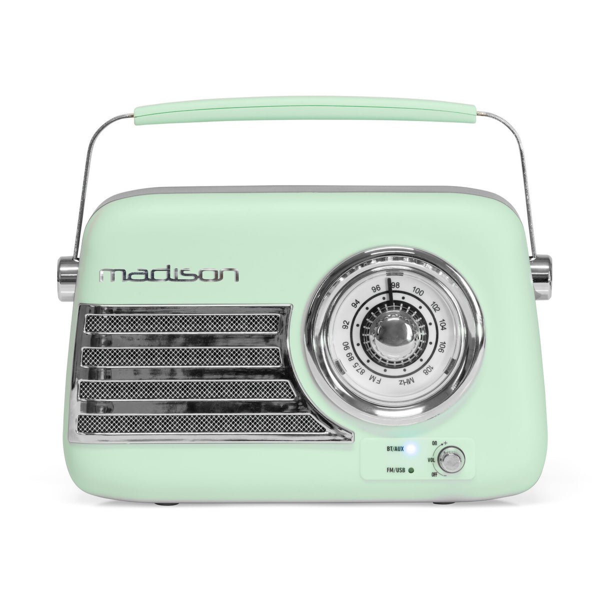 Madison Retro Radio med Bluetooth och FM (Matte Mint)