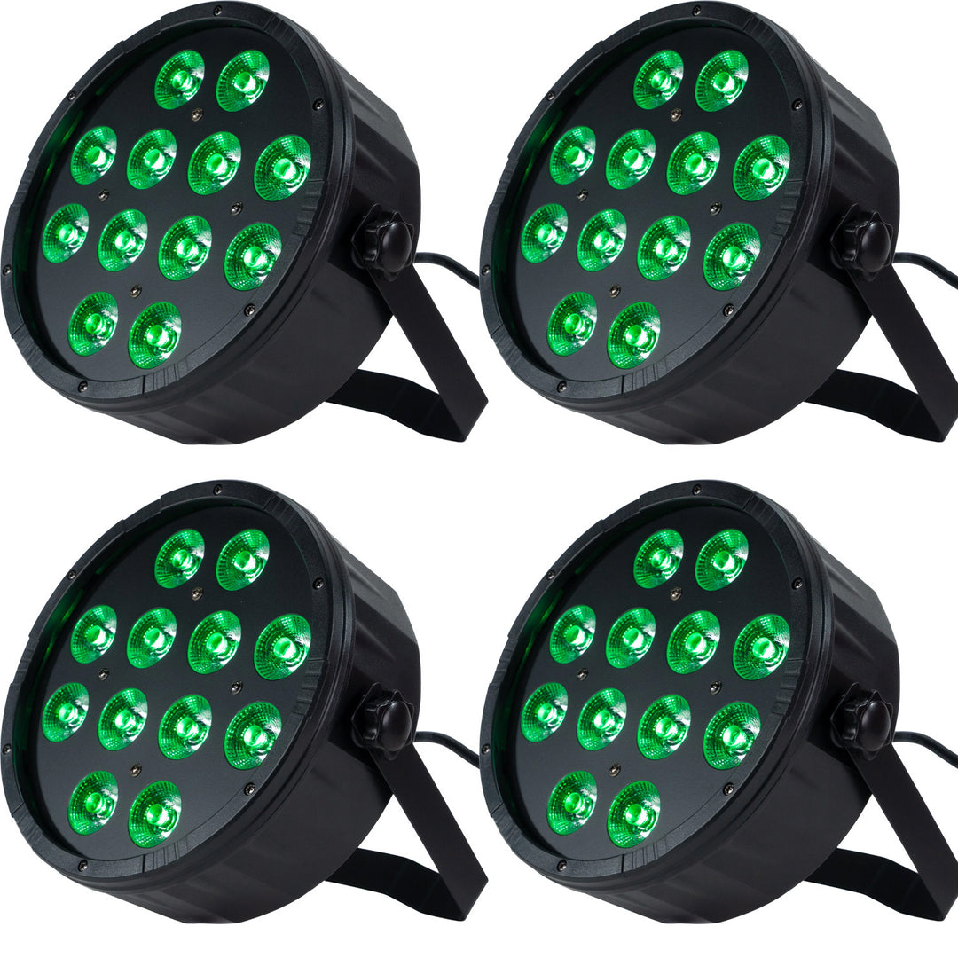 Marconi Polaris 12x12W RGBW Parlampe 4 st. Paket