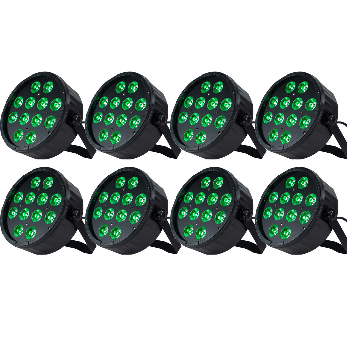 Marconi Polaris 12x12W RGBW Parlampe 8 st. Bundle