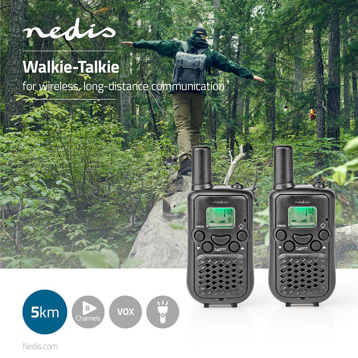 Nedis Walkie Talkie Set (upp till 5 km)