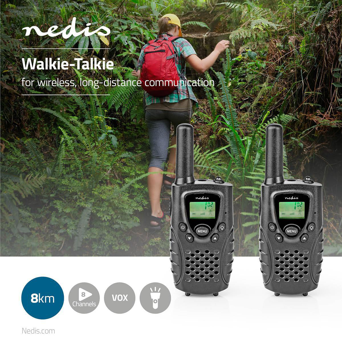 Nedis Walkie Talkie Set (upp till 8 km)