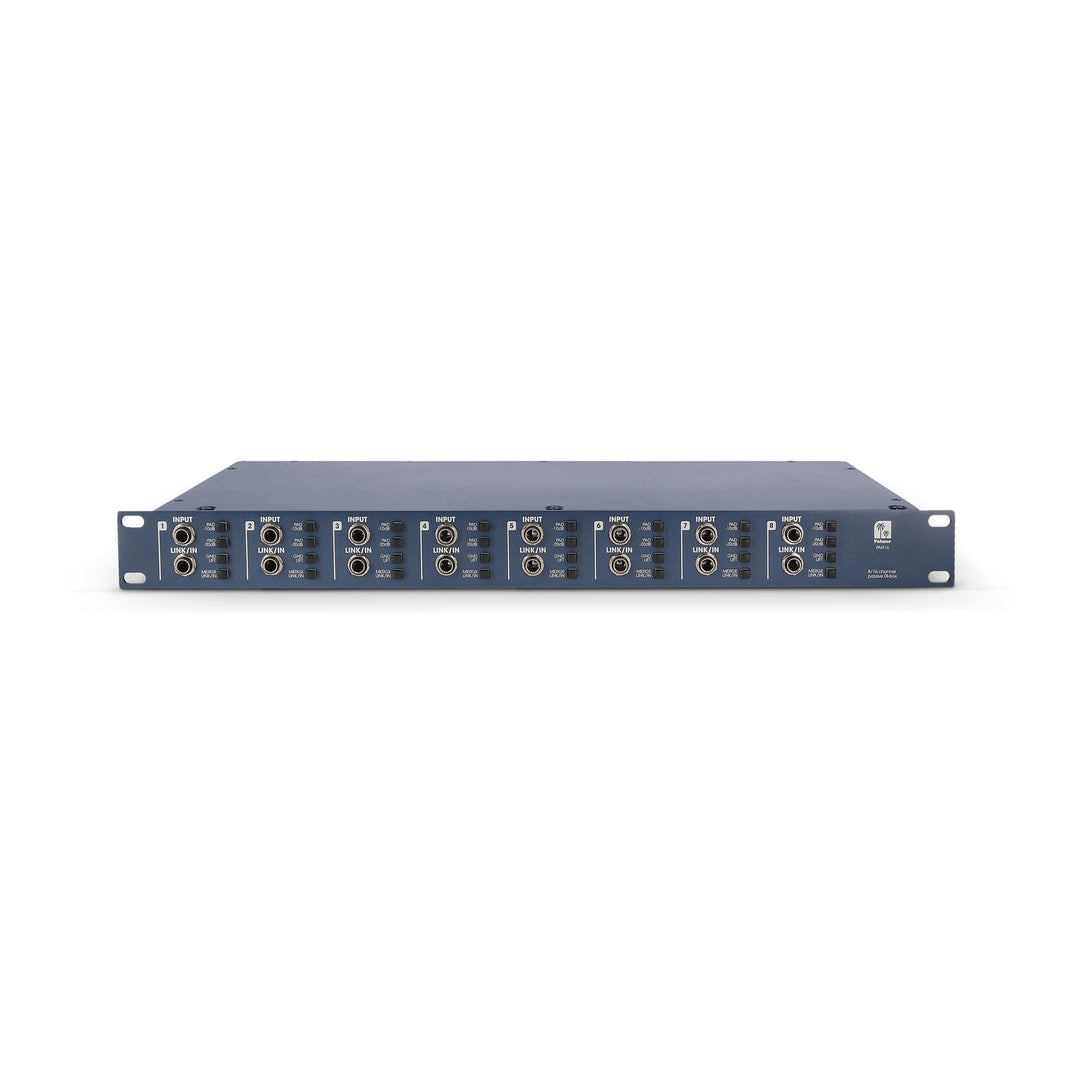 Palmer PAN 16 - 19" DI-box, 8 kanaler, passiv