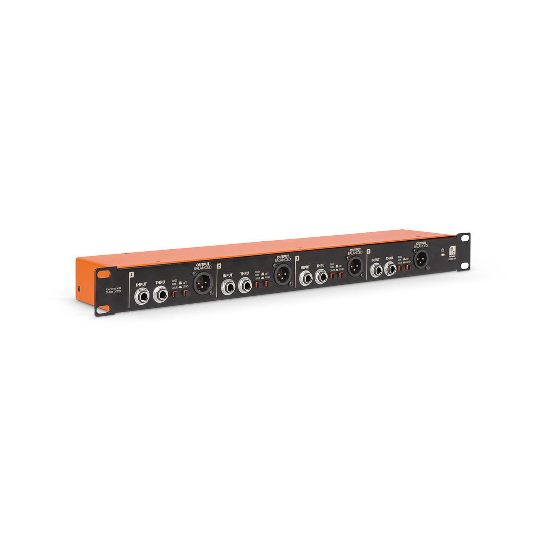 Palmer BRIDGE 4A - 19" DI-box, 4 kanaler, aktiv