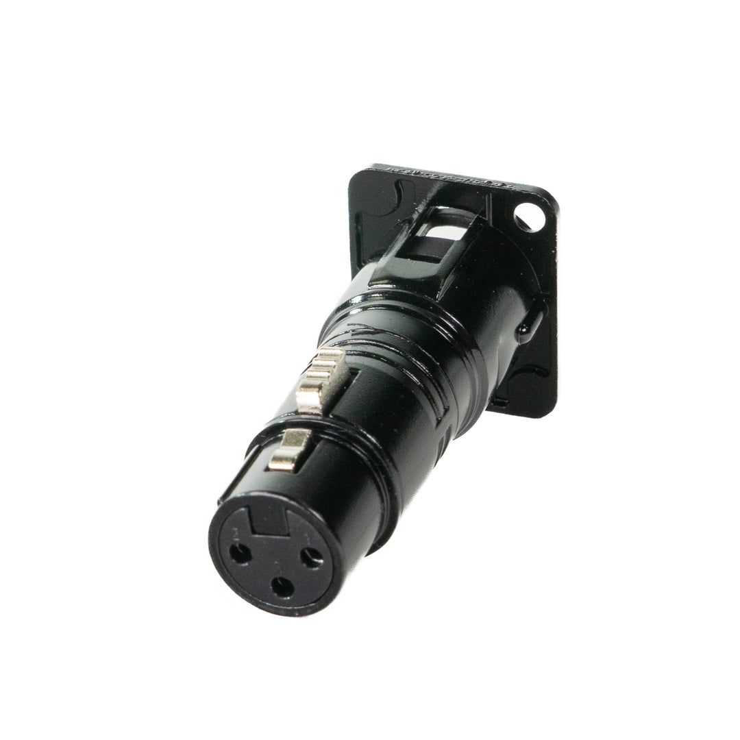 Perfex XLR Hon till XLR Han Chassi Kontakt (Svart)