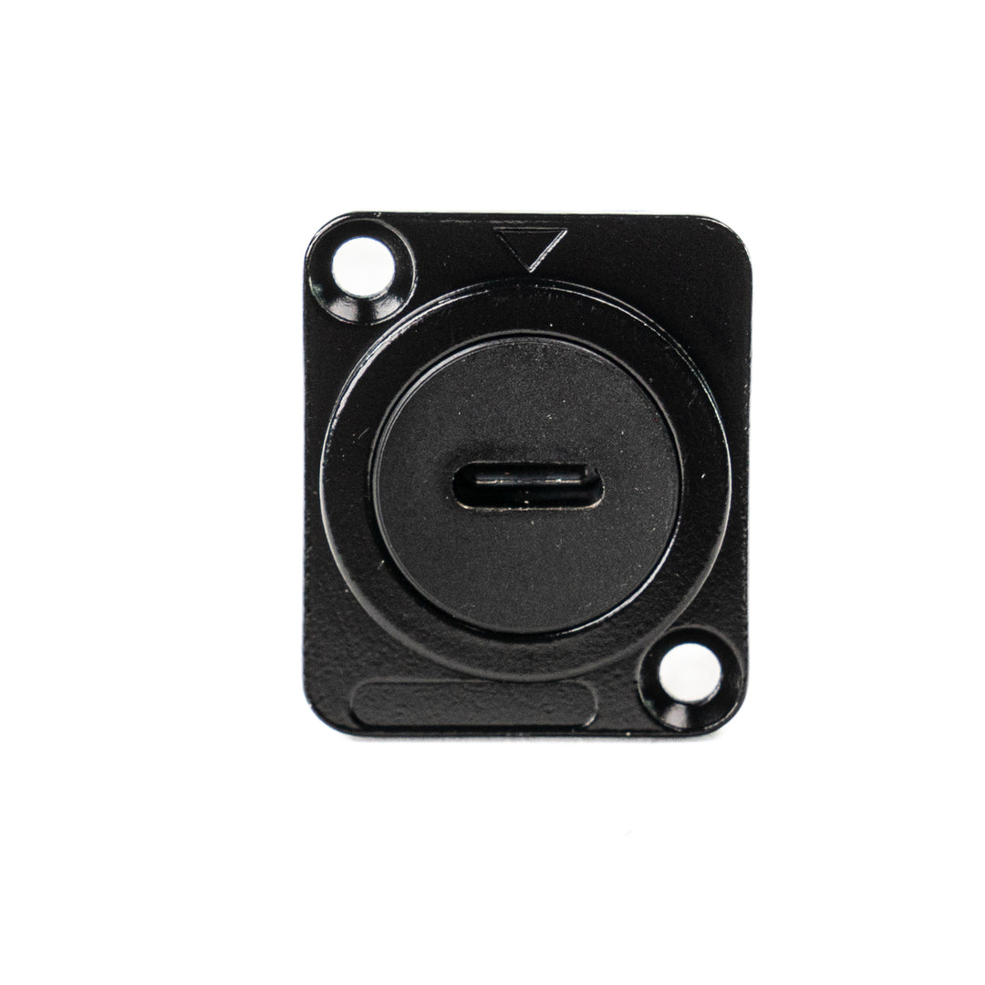 Perfex USB-C till USB-C Chassi Kontakt (Svart)
