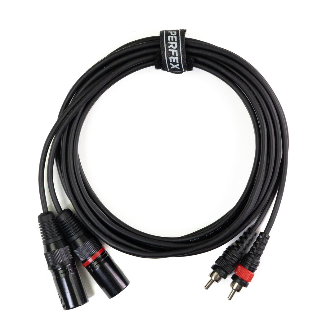 Perfex XLR hane till phono RCA-kabel (3m)