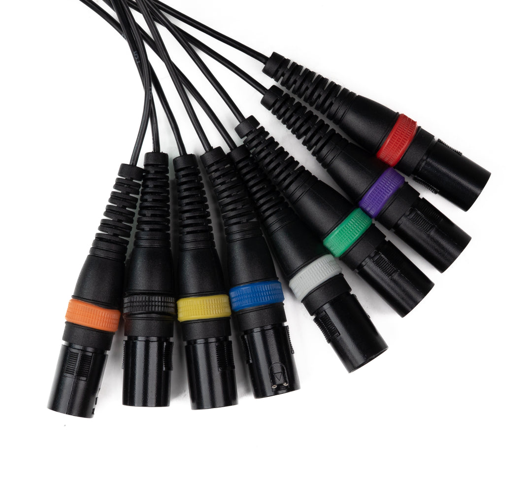 Par-8 multicore XLR hane till XLR hona (10m)