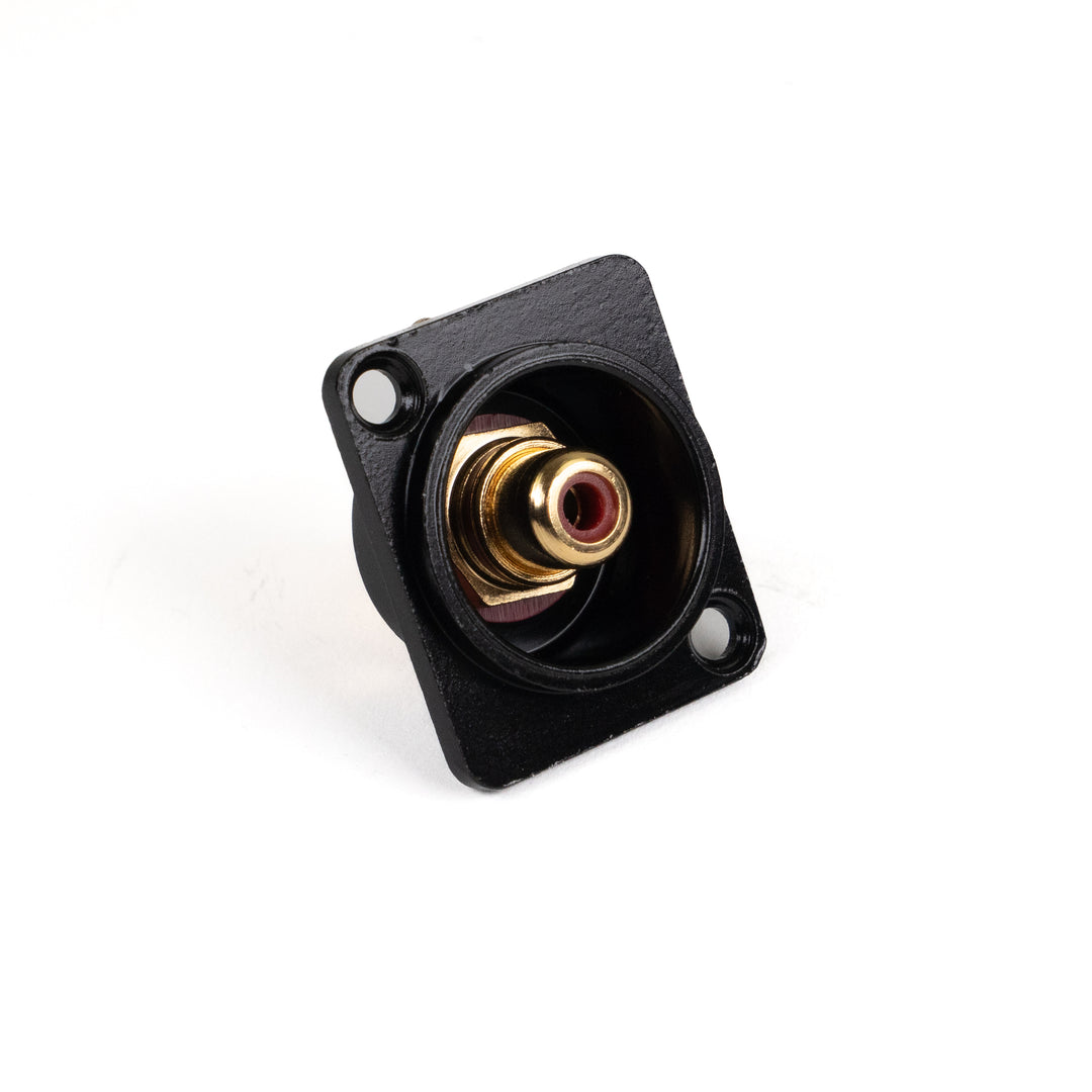 Perfex RCA Phono chassikontakt hona (röd, svart)