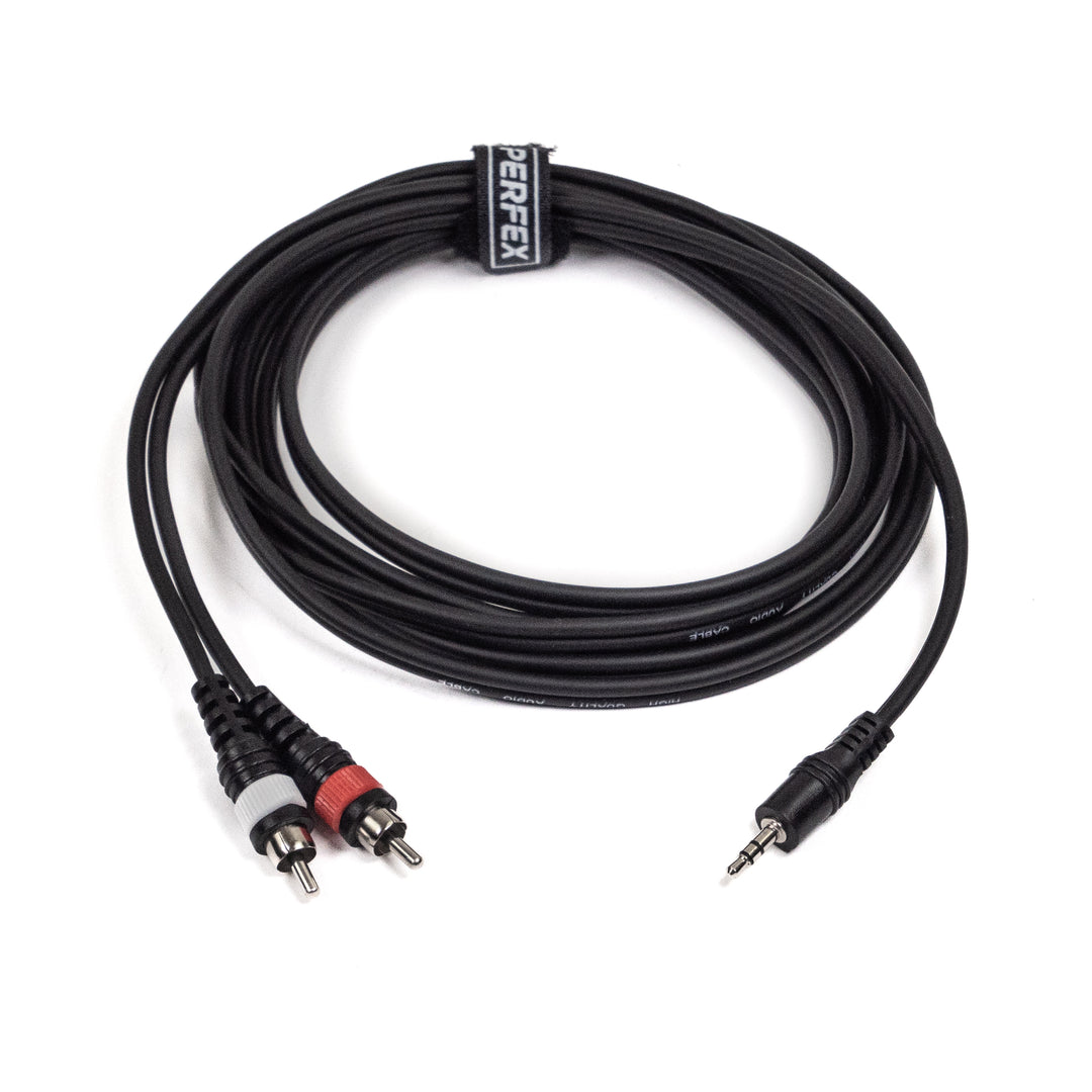 Perfex Minijack till 2x RCA Phono Adapterkabel (3m)