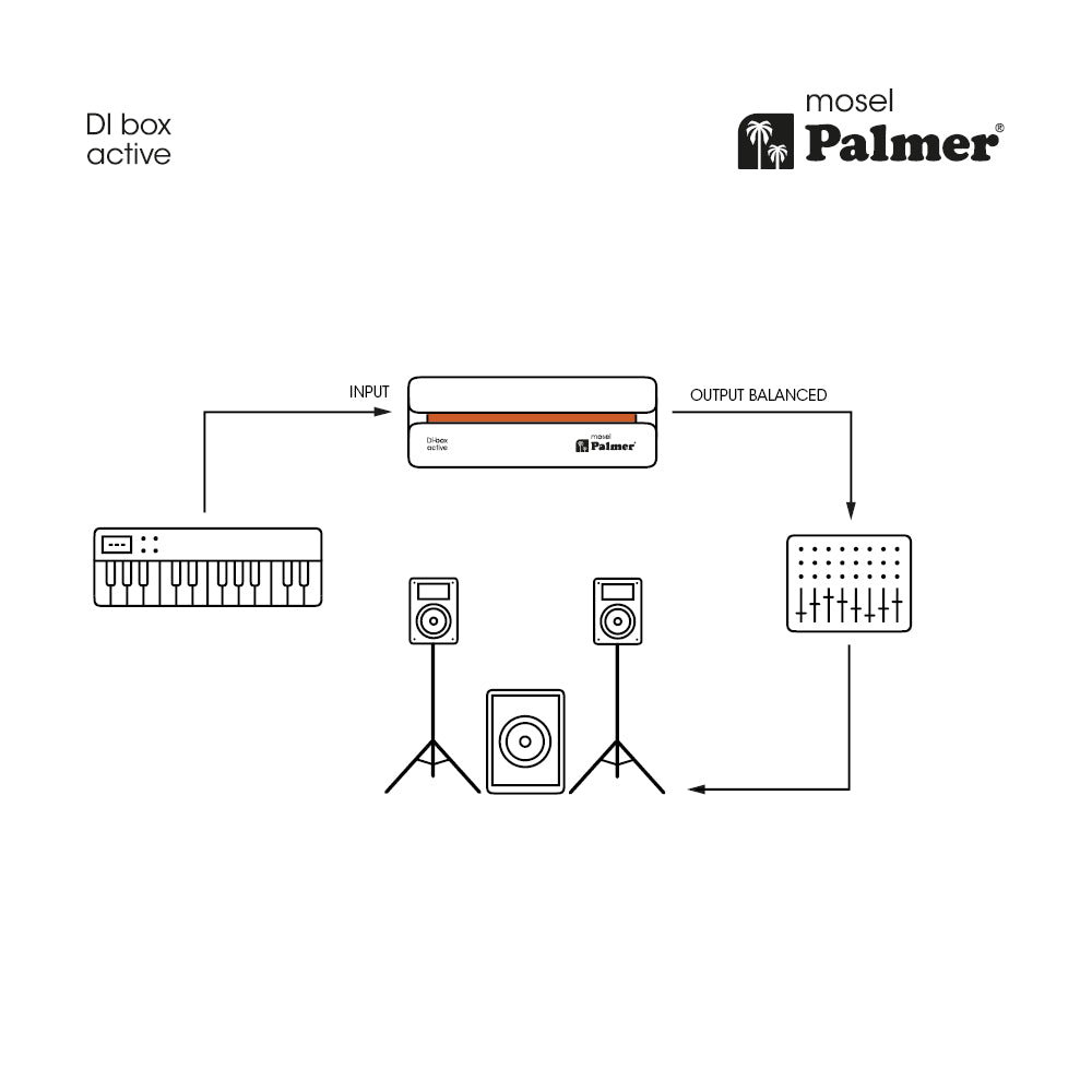Palmer RIVER-modell – aktiv DI-box