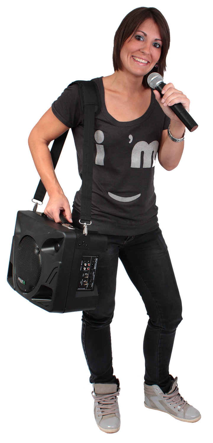 Bärbar högtalare för högtalare och reseguider