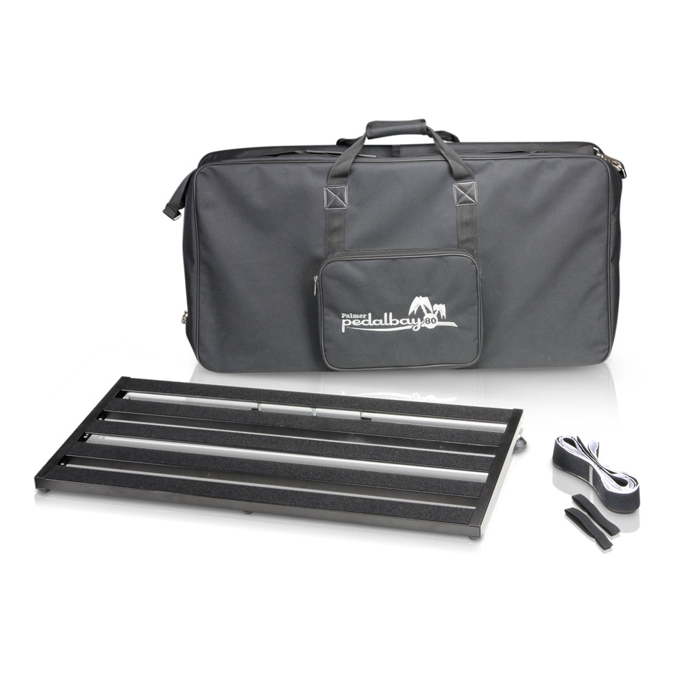 Palmer PEDALBAY® 80 - Lätt, variabelt pedalboard med skyddande softcase, 80 cm