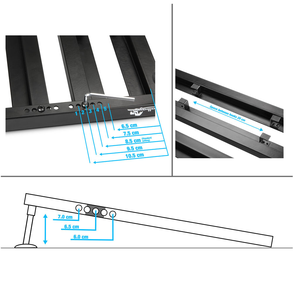 Palmer PEDALBAY® 80 - Lätt, variabelt pedalboard med skyddande softcase, 80 cm