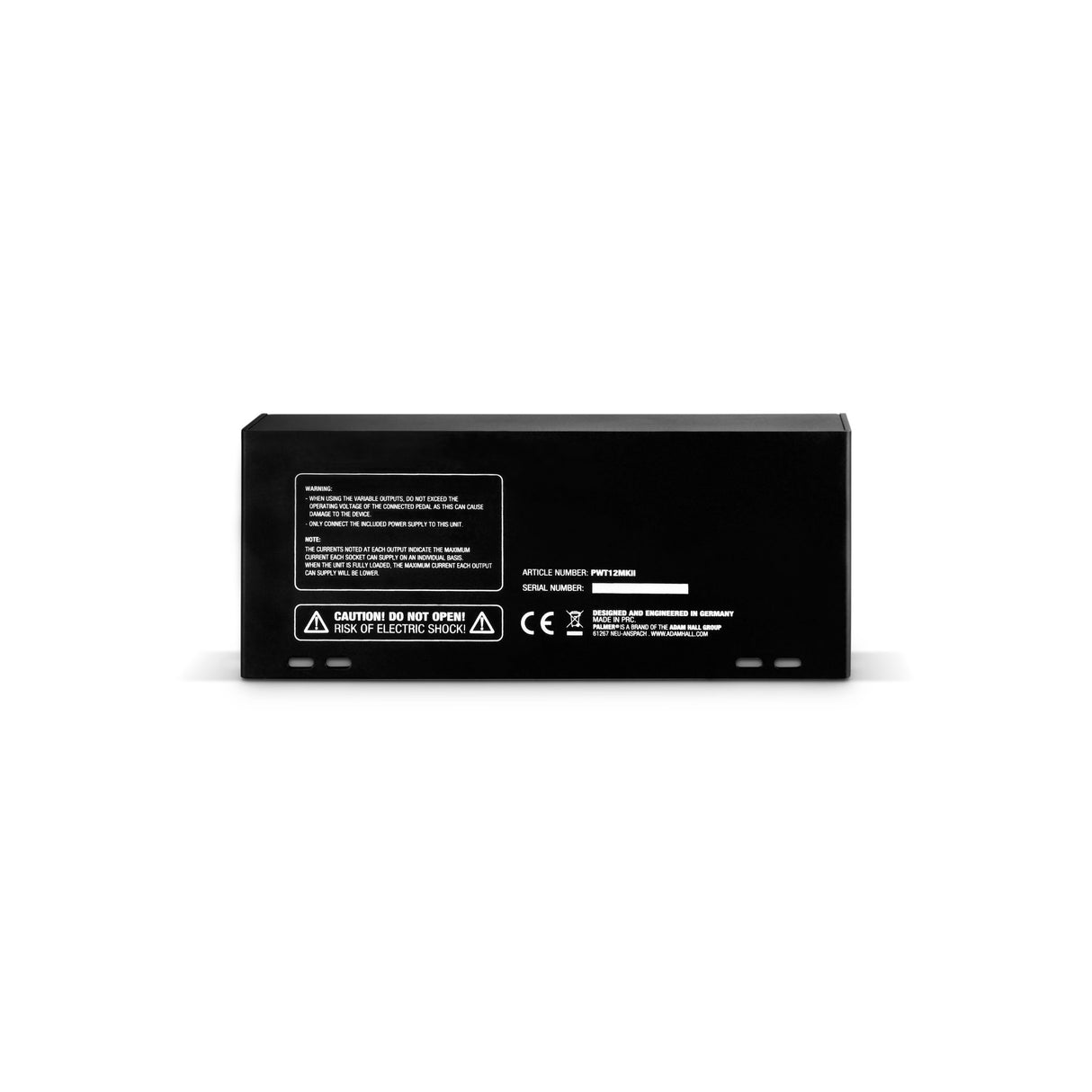Palmer PWT 12 MK 2 – Universellt nätaggregat för pedalboard med 12 utgångar