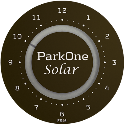 ParkOne Solar Parkeringsur, Svart
