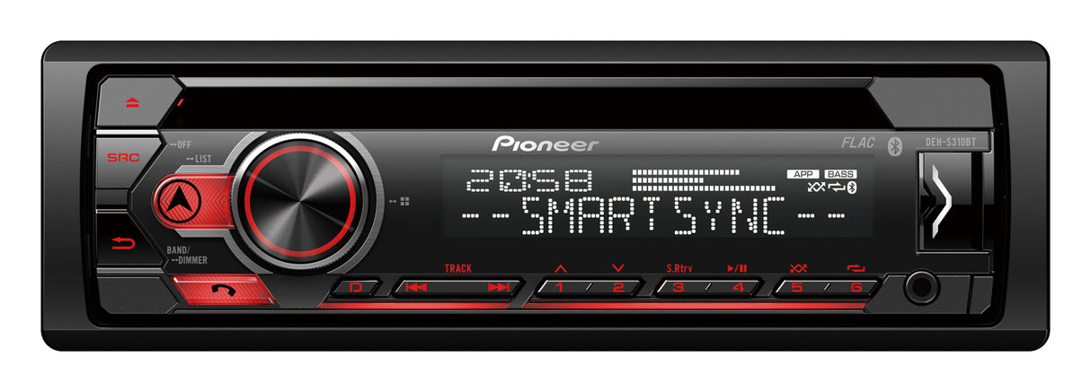 Pioneer DEH-S320BT 1-DIN bilstereo med Bluetooth
