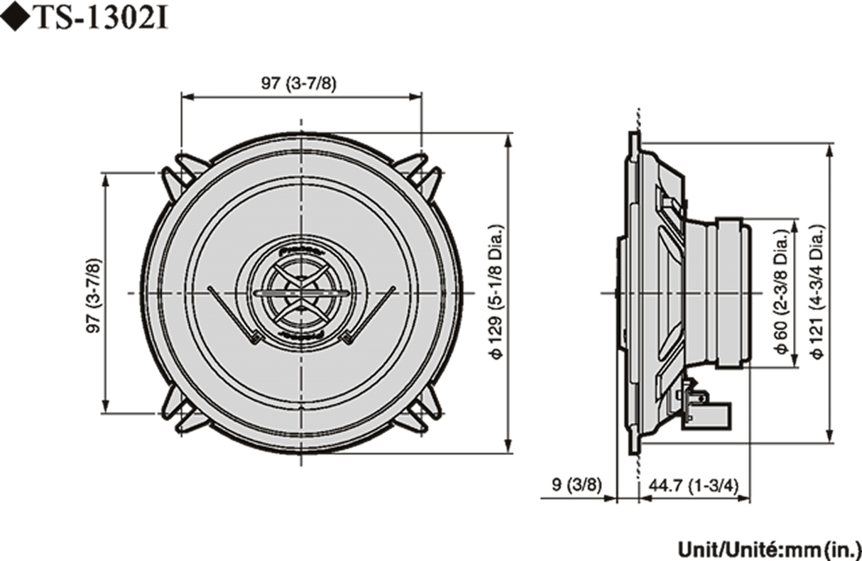 Pioneer TS-1302i bilhögtalare (13 cm, 5,25")