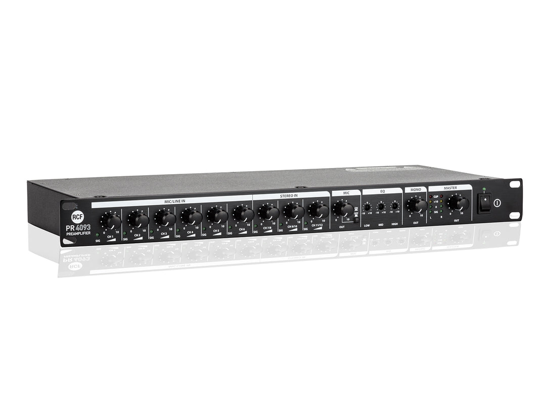 RCF installations mixer 9 input och 3 zoner