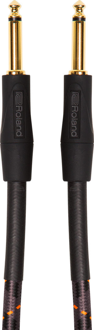 Roland " GOLD " Instrumentkabel 6,3 mm Jack mono till 6,3 mm Jack mono