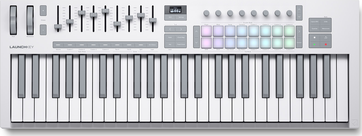 Novation Launchkey 49 MK4 MIDI-Tangentbord (Vit)