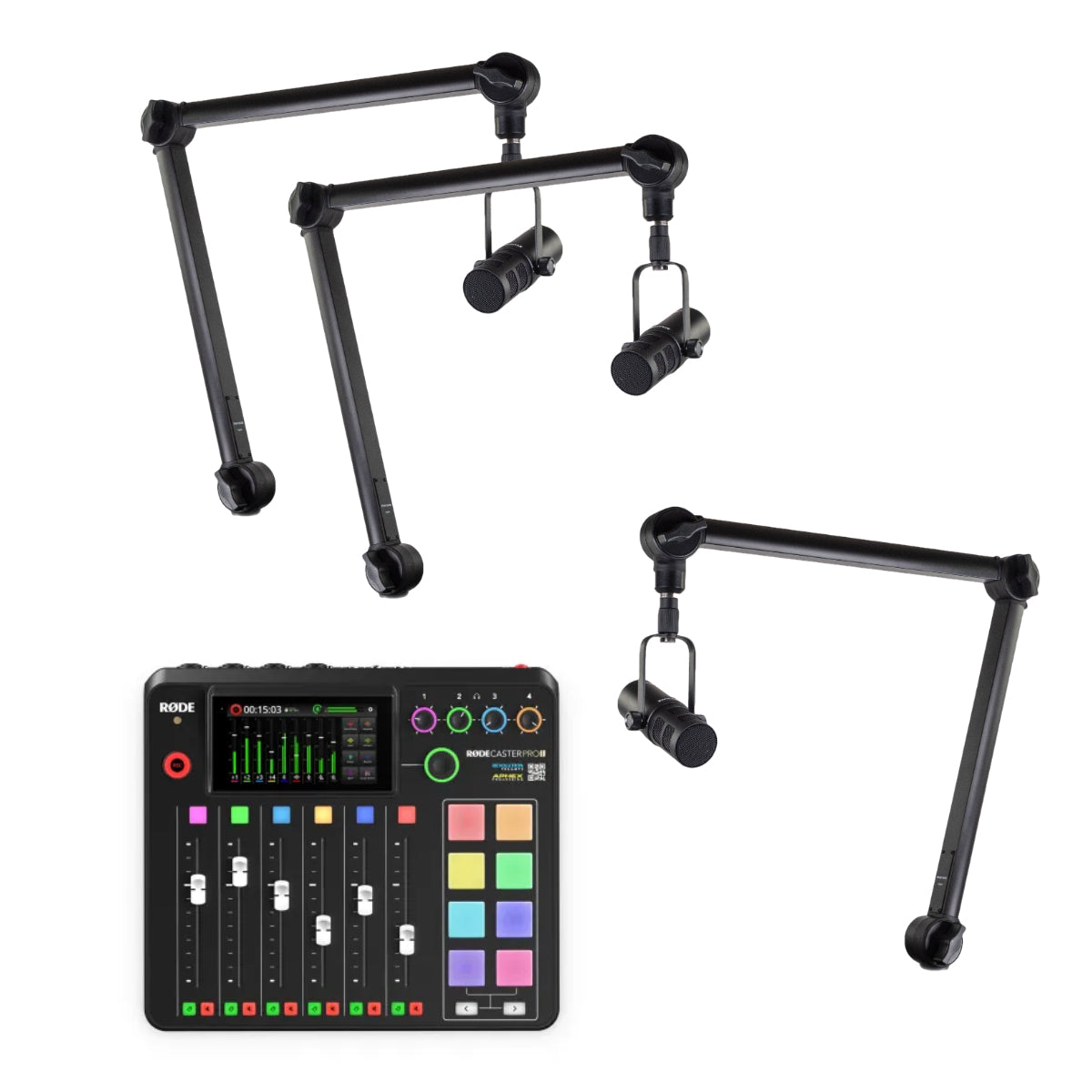 RØDE Rødecaster Pro II Podcast-paket (3 personer)