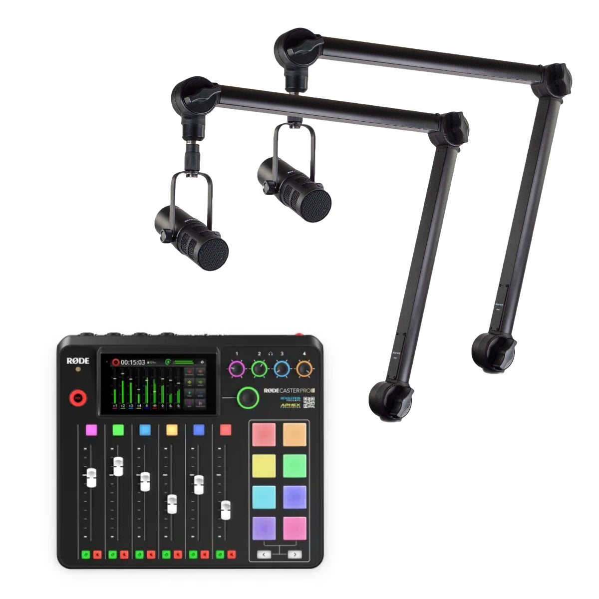 RØDE Rødecaster Pro II Podcast-paket (2 personer)