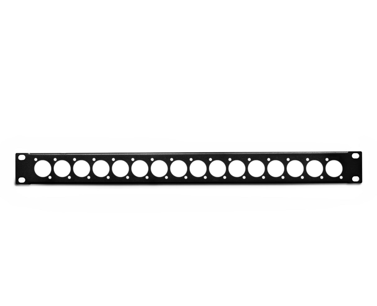 Perfex 19" med 16 D-slot punchout, 1U