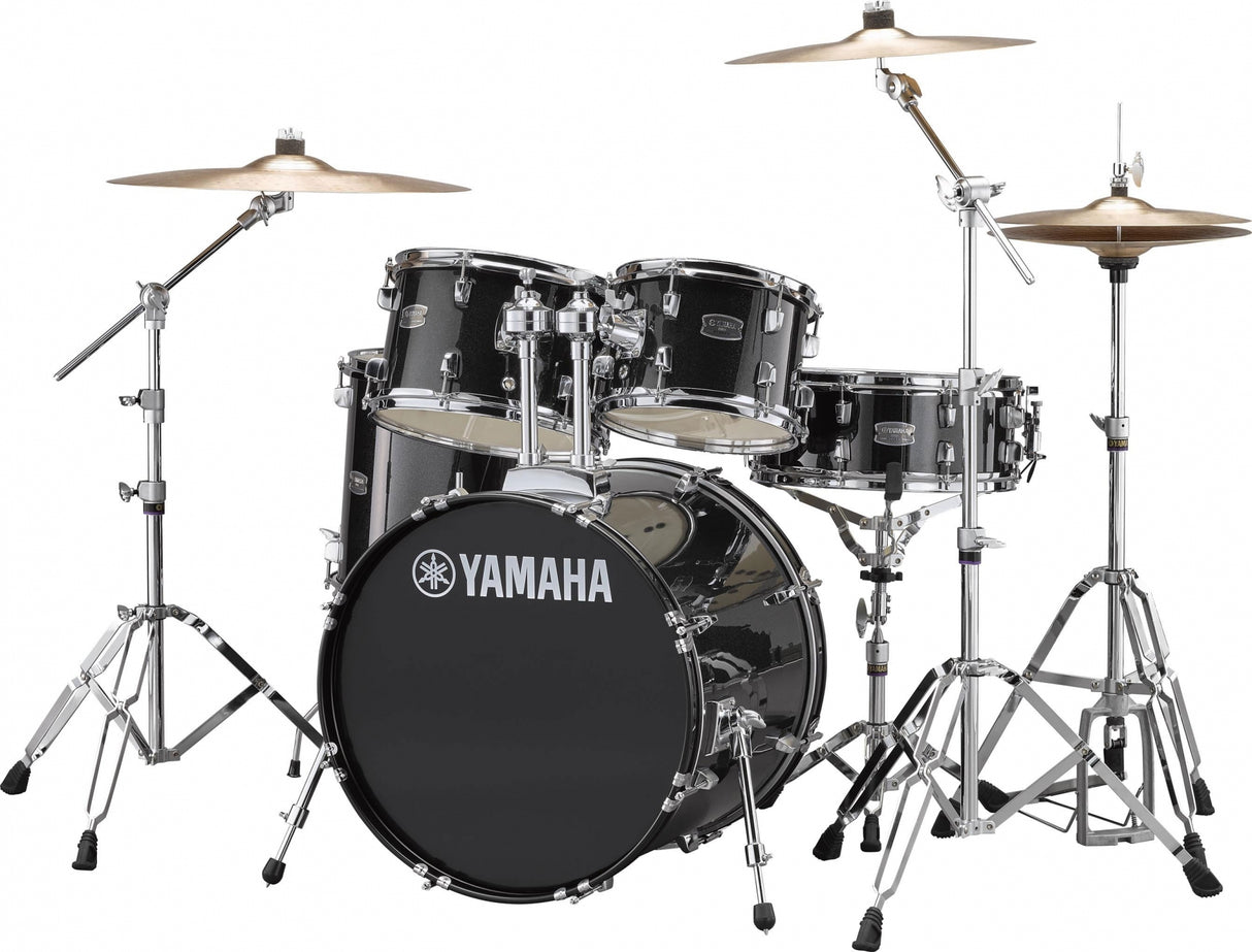 Yamaha Rydeen Standard trumset inkl. Hårdvarupaket och bassänger (svart glitter)