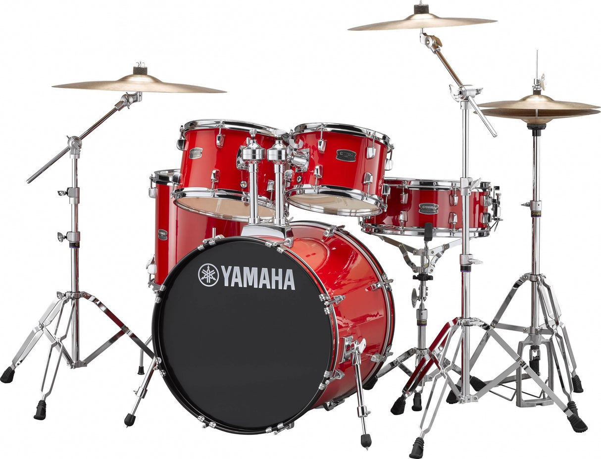 Yamaha Rydeen Standard trumset - inkl. hårdvarupaket och bassänger - Hot Red