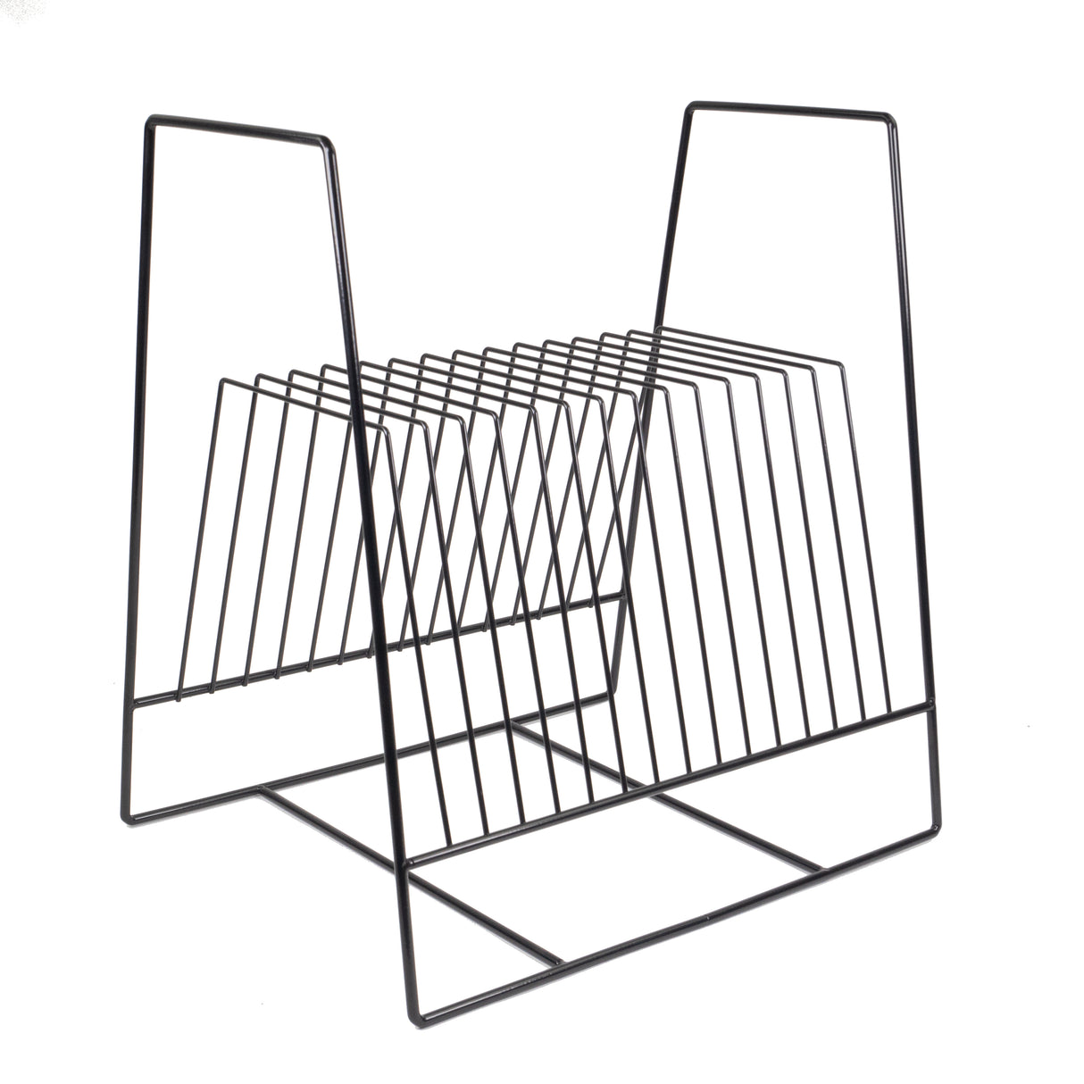 Studio 57 Vinylskivställ i metall (svart) 2 stk