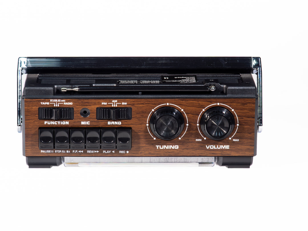 Studio 57 - Kassettbandspelare med FM & Bluetooth, Brun