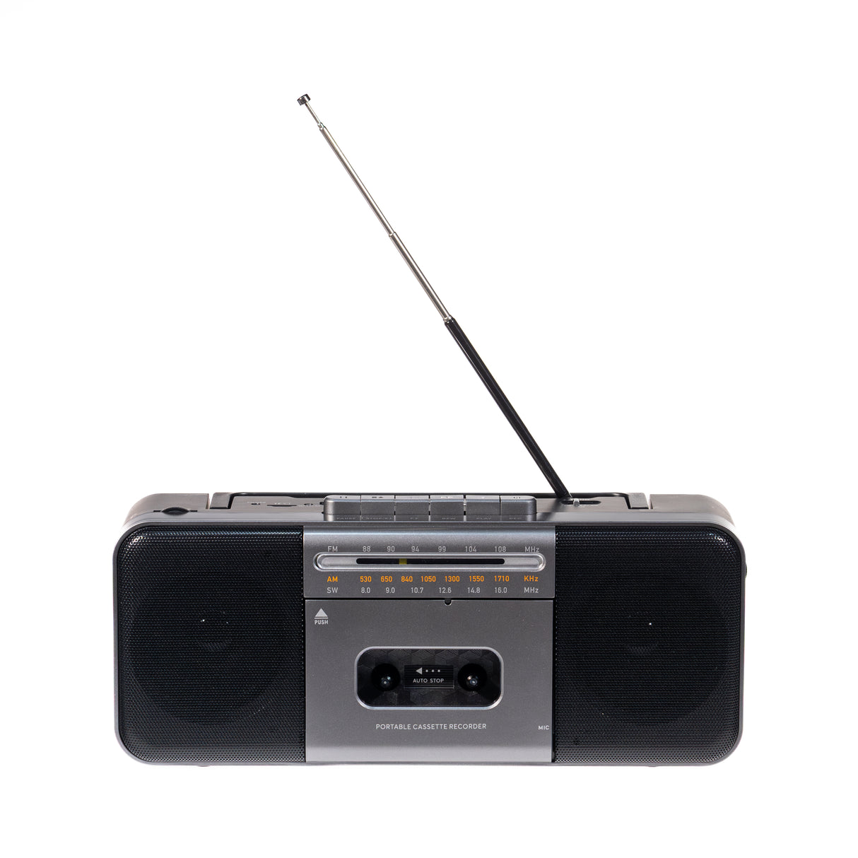 Studio 57 - Kassettspelare med FM & Bluetooth, Grå + Kassettband