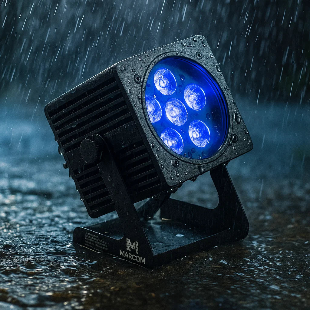 Marconi SIRIUS 6x18W RGBWA+UV IP65 Batterilampa