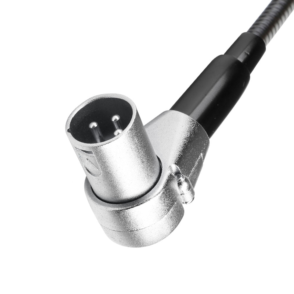 Adam Hall Stands SLED 1 ULTRA XLR 3 A - Vinklad 3-polig XLR-svanhalslampa med 4 COB-LED'er