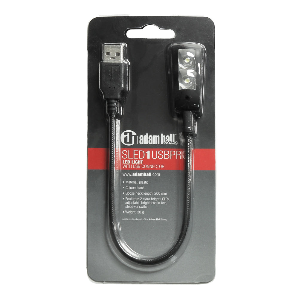Adam Hall Stands SLED 1 USB PRO - USB-svanhalslampa med 2 LED:er
