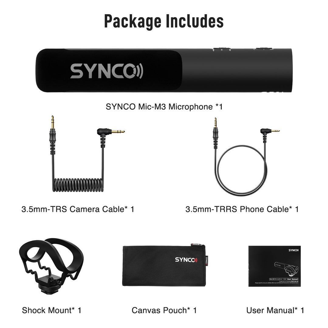Synco kompakt mikrofon till DSLR kamera