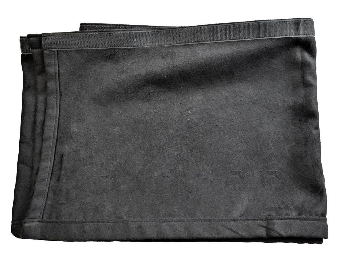 Molton med kardborreband (10m x 80cm, Svart)