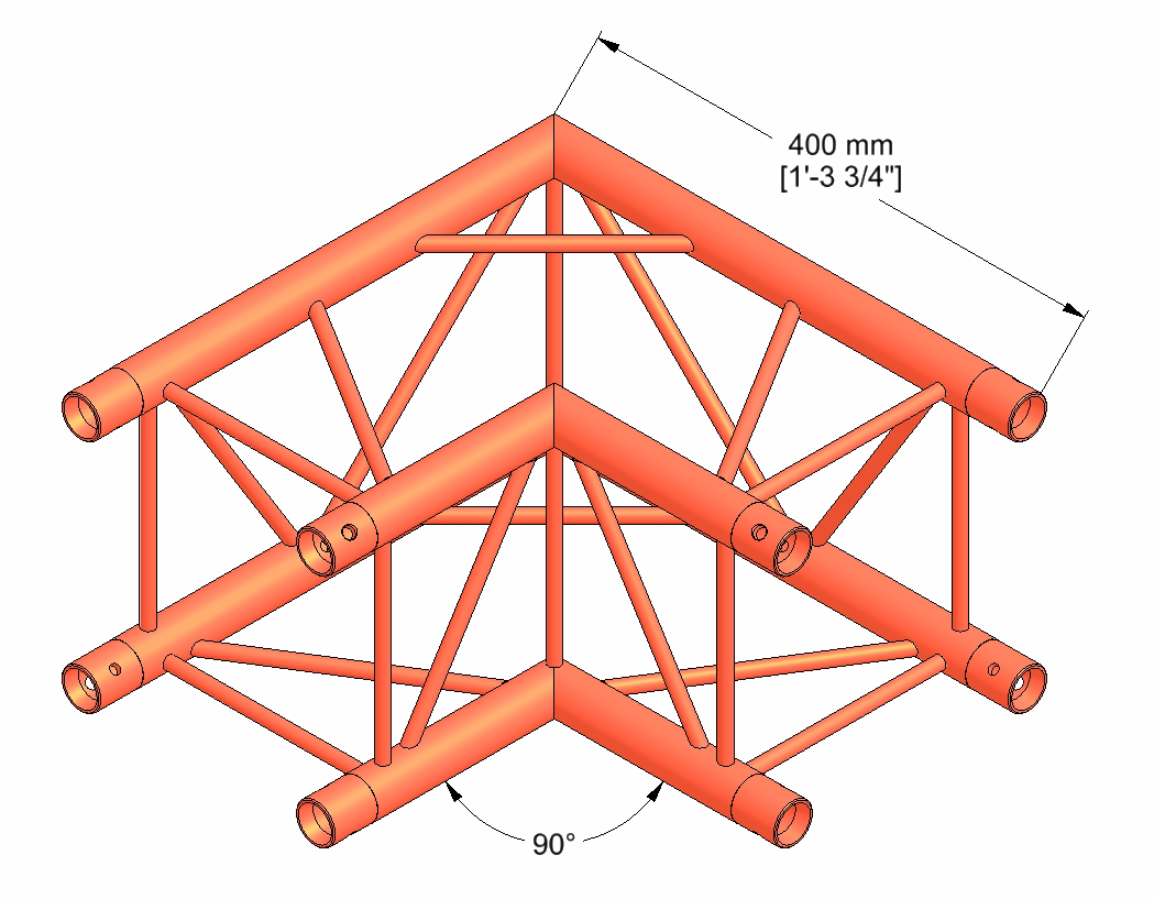 Milos QTM quatro 2-vägs 90° hörn
