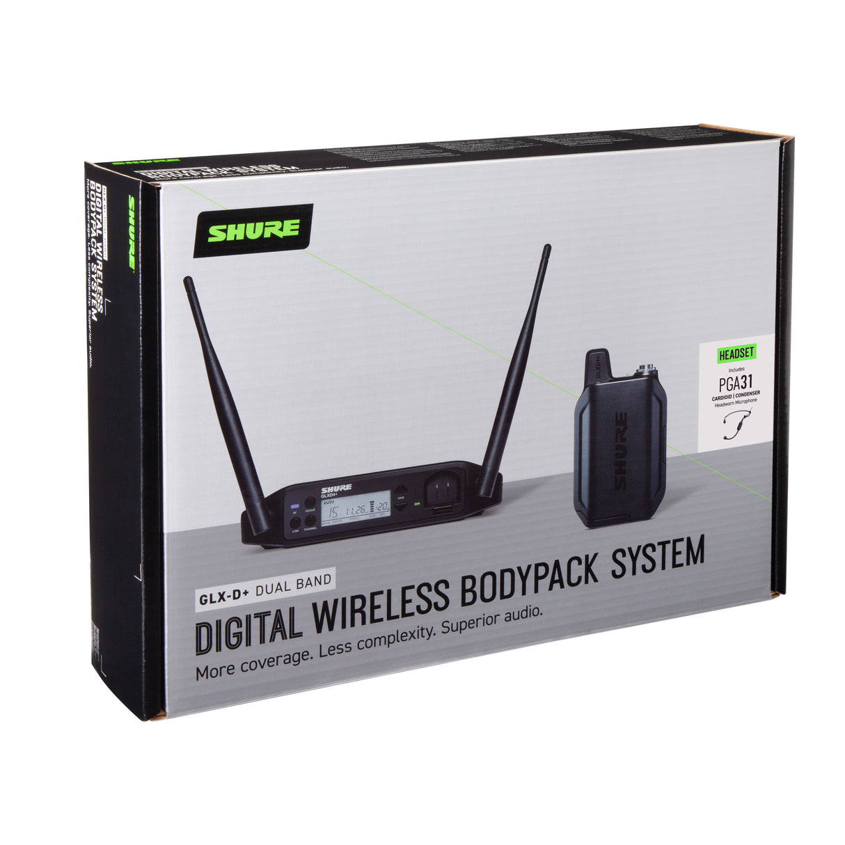 Shure GLXD14+ PGA31 trådlöst headset (2,4 + 5,8 GHz)